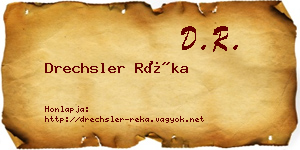 Drechsler Réka névjegykártya